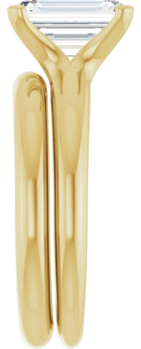 Sužadėtuvių Žiedas „Solitaire“ 18k yellow gold Emerald 9mm x 7mm (9)