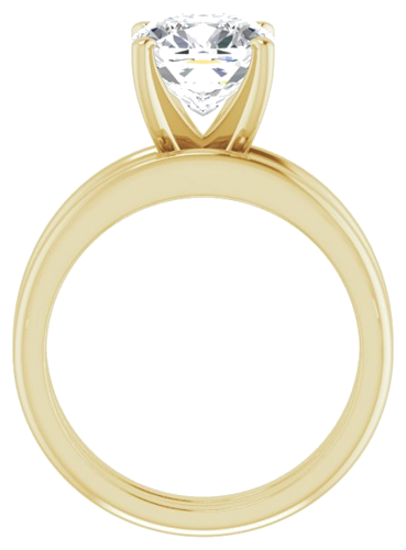 Sužadėtuvių Žiedas „Solitaire“ 585 Geltonojo Aukso Cushion 8mm (7)