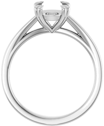 Sužadėtuvių Žiedas „Solitaire“ 585 Baltojo Aukso Oval 9mm x 7mm (2)