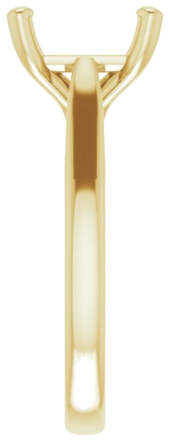 Sužadėtuvių Žiedas „Solitaire“ 585 Geltonojo Aukso Square 8mm (4)