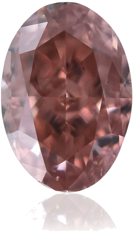 0.18 carat Fancy Intense Orangey Pink-SI1 Natūralus Oval Deimantas (1)