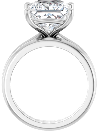 Sužadėtuvių Žiedas 14k white gold Square 9mm (7)