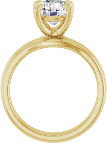 Sužadėtuvių Žiedas 14k yellow gold Round 8mm (7)