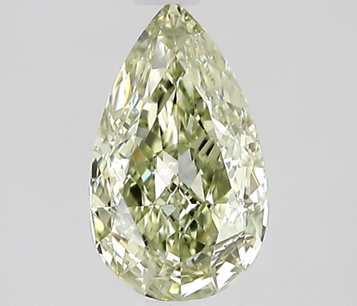 0.54 carat Fancy Grayish Greenish Yellow-SI1 Natūralus Pear Deimantas (1)