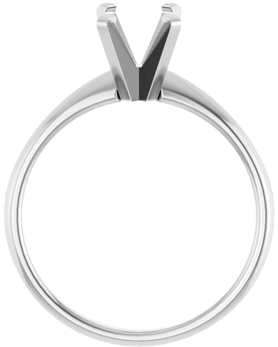 Sužadėtuvių Žiedas „Solitaire“ 14k white gold Oval 8mm x 6mm (2)