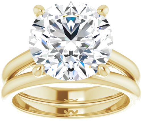 Sužadėtuvių Žiedas „Solitaire“ 18k yellow gold Round 11mm (8)