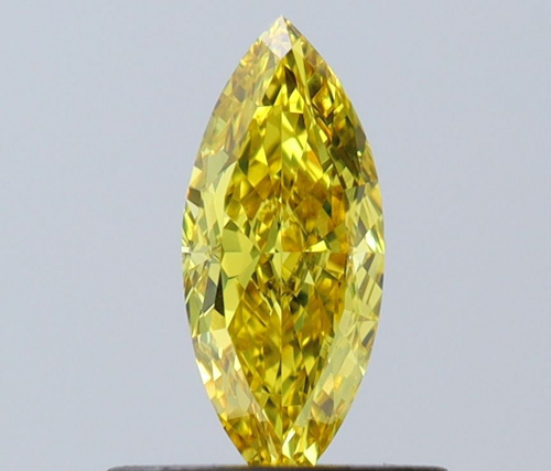 0.5 carat Fancy Vivid Yellow-VS2 Natūralus Marquise Deimantas (1)
