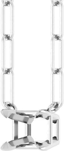 Pakabukas „Solitaire“ 585 Baltojo Aukso Emerald 7mm x 5mm (2)