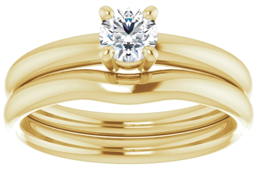 14K Yellow 4.4 mm Round Engagement Ring Mounting (8)