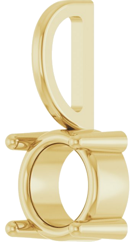 Pakabukas „Solitaire Charm“ 14k yellow gold Round 6mm (2)