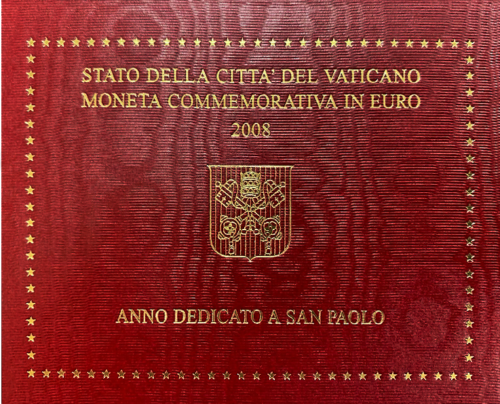2008 Vatikanas Šv. Paulius 2 eurų moneta (3)