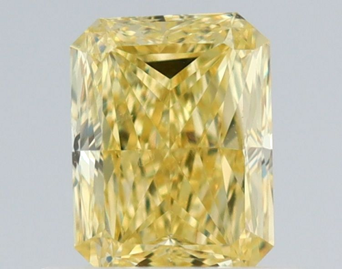 0.63 carat Fancy Yellow-VS1 Natūralus Radiant Deimantas (1)