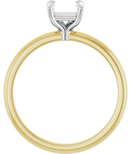 Sužadėtuvių Žiedas „Solitaire“ 585 Baltojo Ir Geltonojo Aukso Square 5mm (2)