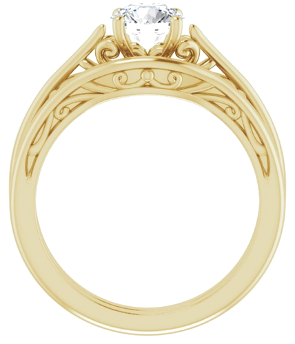14K Yellow 5.8 mm Round Engagement Ring Mounting (17)