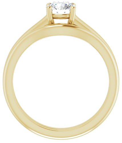 Sužadėtuvių Žiedas „V-End Prong“ 14k yellow gold Round 5.5mm (7)