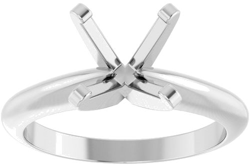 Sužadėtuvių Žiedas „Solitaire“ 14k white gold Round 8mm (3)
