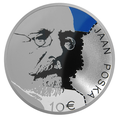 2016 Igaunija Jaan Poska 10 eiro sudraba monēta (1)