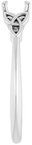 Sužadėtuvių Žiedas „Solitaire Celtic-Inspired“ 14k white gold Round 5.2mm (4)