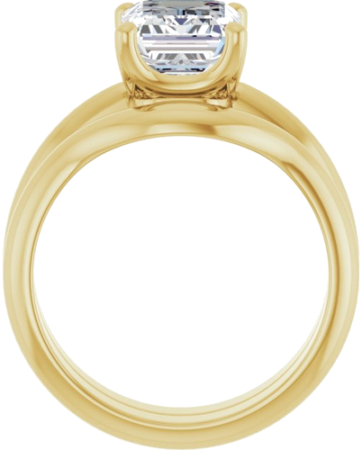 Sužadėtuvių Žiedas „Solitaire Crown-Inspired“ 14k yellow gold Emerald 9mm x 7mm (7)