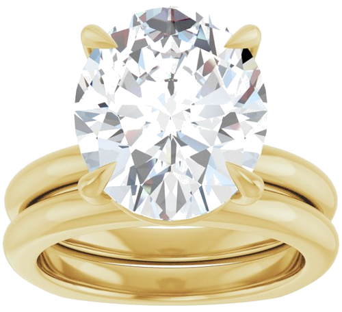 Sužadėtuvių Žiedas „Claw-Prong Euro Shank“ 14k yellow gold Oval 13mm x 11mm (8)
