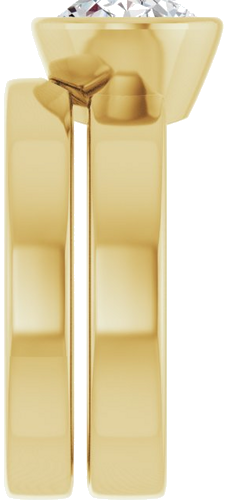 Sužadėtuvių Žiedas „Bezel-Set Solitaire“ 14k yellow gold Oval 10mm x 8mm (9)