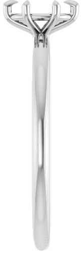 Sužadėtuvių Žiedas „Solitaire“ 585 Baltojo Aukso Oval 6mm x 4mm (4)