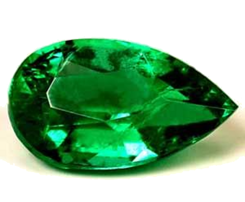 0.64 carat GREEN Pear Smaragdas (1)