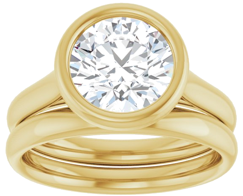 14K Yellow 8.2 mm Round Solitaire Engagement Ring Mounting (8)