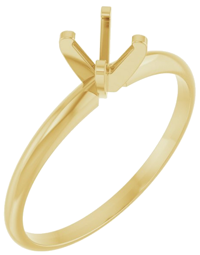 Sužadėtuvių Žiedas „Solitaire“ 585 Geltonojo Aukso Round 4.6mm (1)