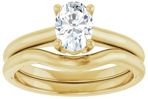 Sužadėtuvių Žiedas „V-End Prong“ 14k yellow gold Oval 7mm x 5mm (8)