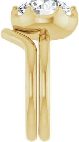 Sužadėtuvių Žiedas „Solitaire“ 14k yellow gold Round 10mm (9)