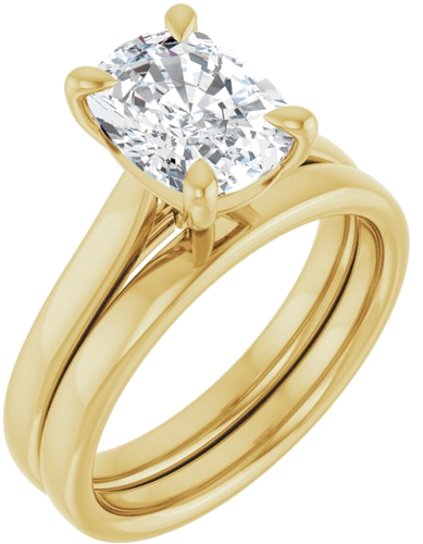 Sužadėtuvių Žiedas „Claw-Prong Solitaire“ 14k yellow gold Elongated Cushion 9mm x 7mm (6)