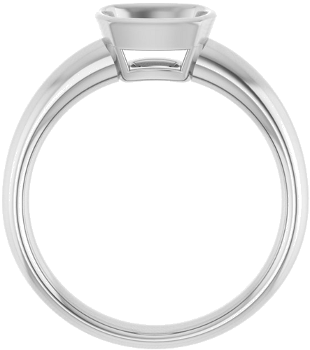 Sužadėtuvių Žiedas „Bezel-Set Solitaire“ 14k white gold Cushion 7mm (2)