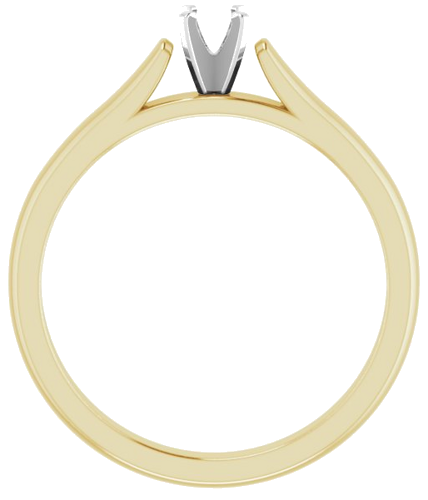 Sužadėtuvių Žiedas „Solitaire“ 14k yellow/white gold Round 3.2mm (1)