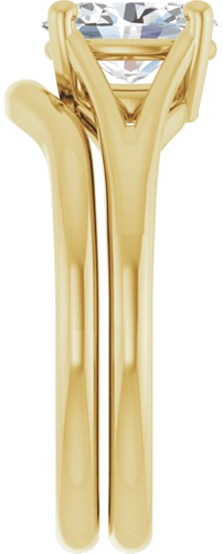 Sužadėtuvių Žiedas „Solitaire Split-Shank“ 14k yellow gold Oval 8mm x 6mm (9)