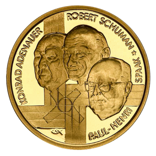 100 Euro Founders of Europe 2002 Belgium Gold coin (1)