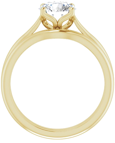 Sužadėtuvių Žiedas „Solitaire“ 10k yellow gold Round 7mm (7)