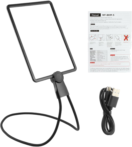 Laisvų rankų didinamasis stiklas apšvietimu 2x (2)