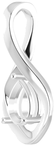 14K White  7x5 mm Pear Pendant Mounting (2)