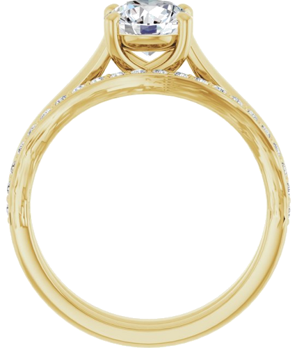 14K Yellow 6.5 mm Round Solitaire Engagement Ring Mounting (7)