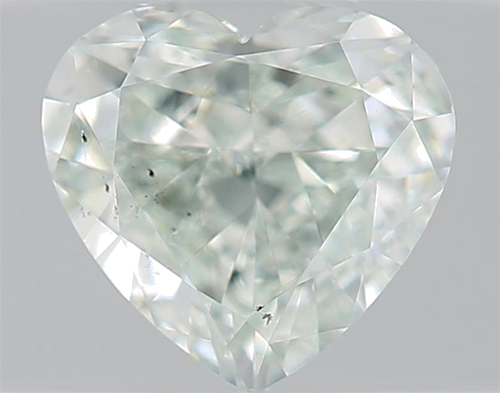 0.5 carat Very Light Green-VS2 Natūralus Heart Deimantas (1)