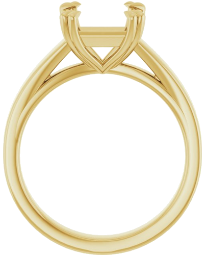 Sužadėtuvių Žiedas „Double Claw-Prong Solitaire“ 14k yellow gold Square 7.5mm (2)