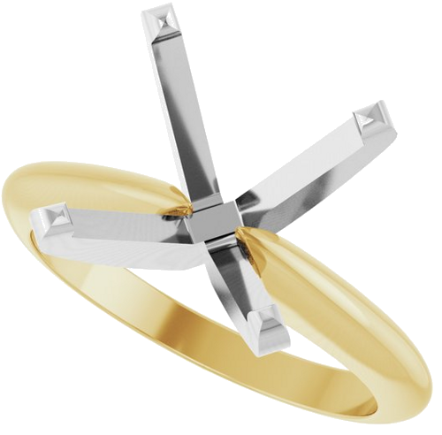 Sužadėtuvių Žiedas „Solitaire“ 14k yellow/white gold Round 11.2mm (5)