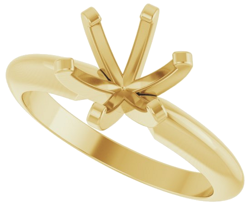 Sužadėtuvių Žiedas „Solitaire“ 14k yellow gold Round 7mm (5)
