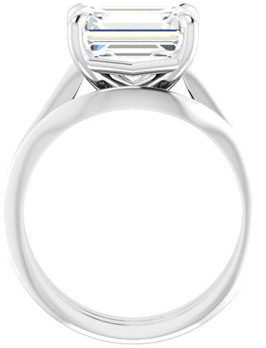 Sužadėtuvių Žiedas „Solitaire“ 950 Platinos Emerald 10mm x 8mm (6)