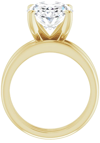 Sužadėtuvių Žiedas „Solitaire“ 585 Geltonojo Aukso Oval 14mm x 10mm (7)