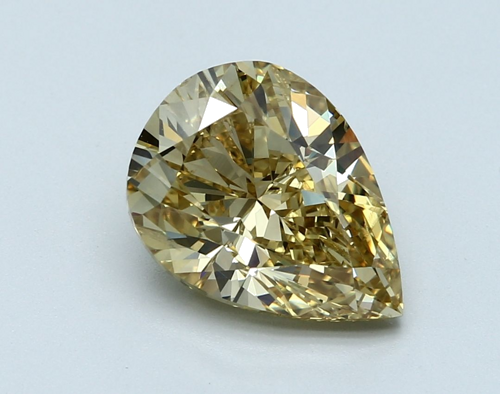 4.02 carat Fancy Deep Brownish Yellow-SI2 Natūralus Pear Deimantas (1)
