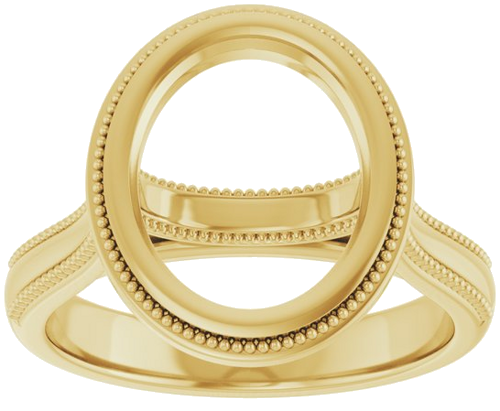 Sužadėtuvių Žiedas „Solitaire“ 585 Geltonojo Aukso Oval 11mm x 9mm (3)