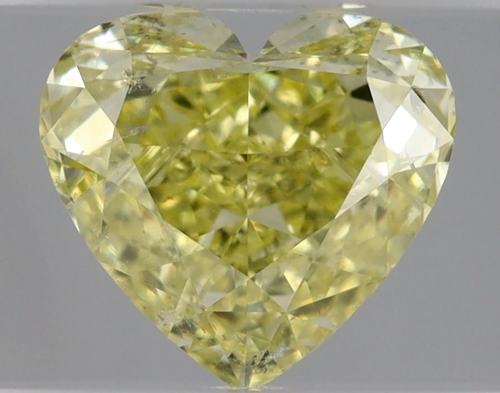 0.9 carat Fancy Yellow-SI2 Natūralus Heart Deimantas (1)