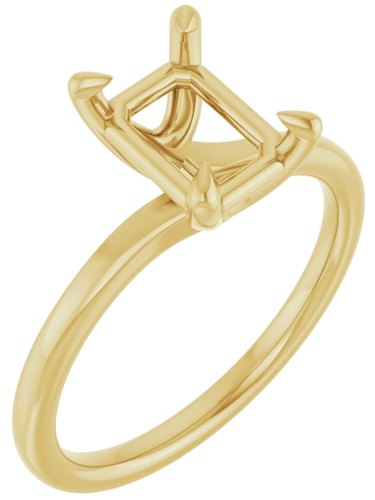Sužadėtuvių Žiedas 14k yellow gold Emerald 8mm x 6mm (1)